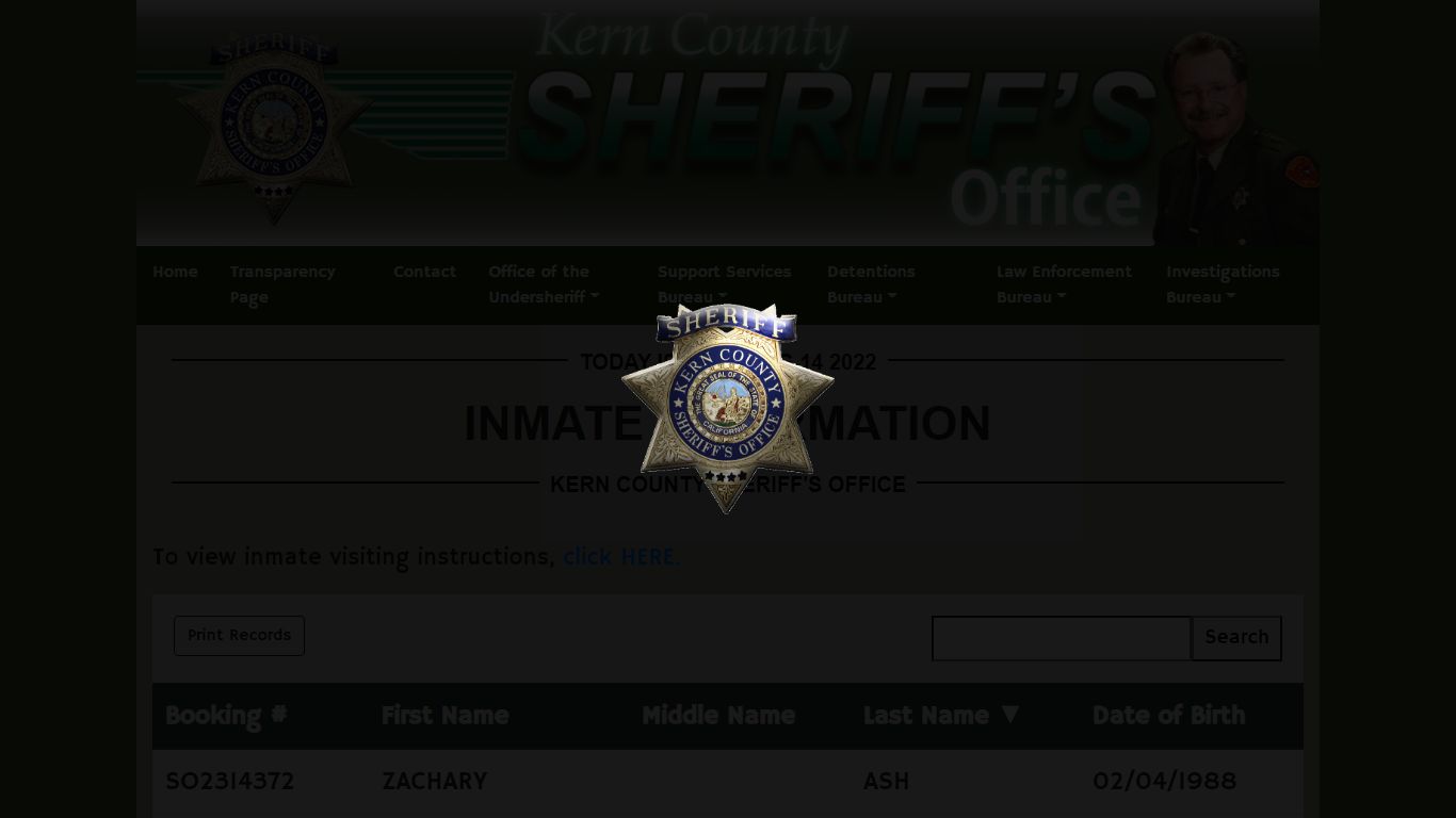 Inmate Information | KCSO